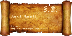 Bárdi Margit névjegykártya